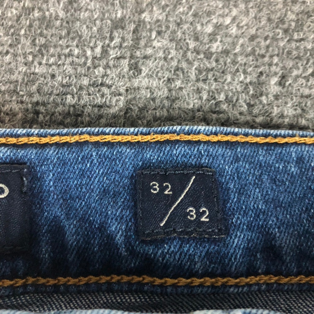 Lucky Brand 410 Athletic Slim Jeans Men's 32x32 Distressed Ripped Blue Denim - Picture 5 of 14